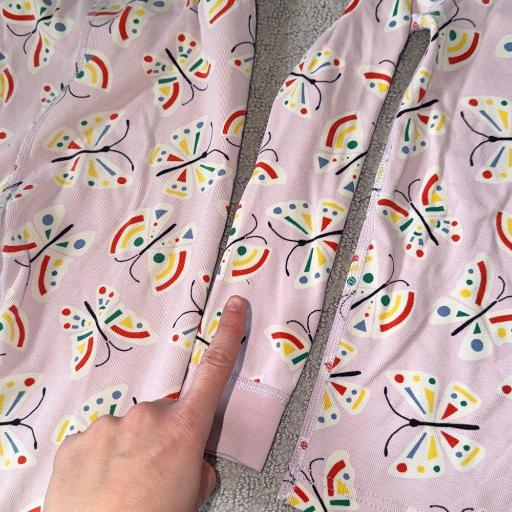 Hanna Andersson Pink Rainbow & Butterfly Pajama Set - Picture 6 of 6